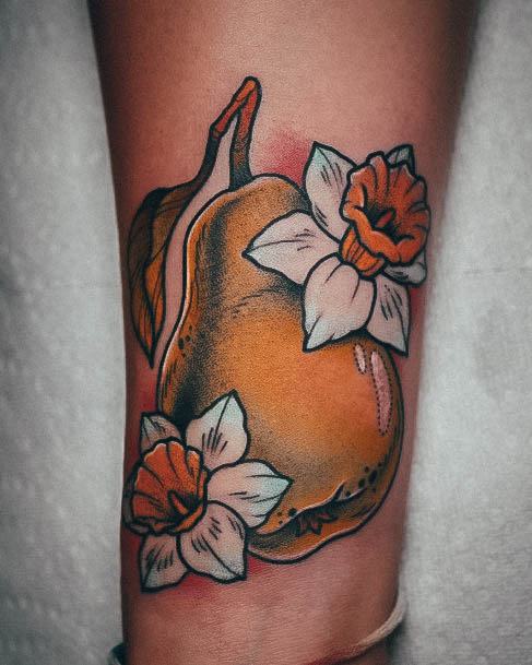 Exceptional Womens Pear Tattoo Ideas