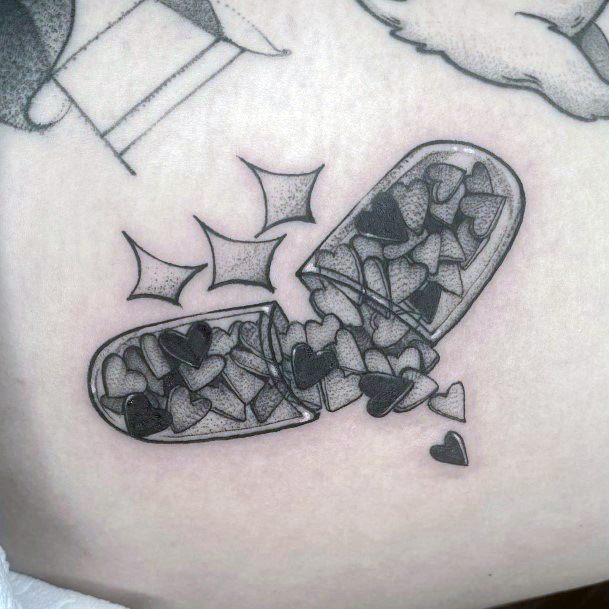 Exceptional Womens Pill Tattoo Ideas