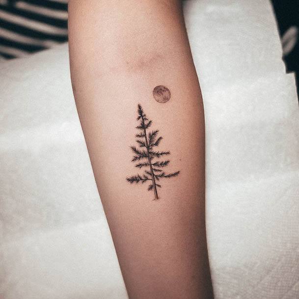 Exceptional Womens Pine Tree Tattoo Ideas