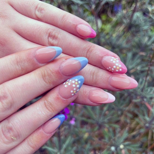 Exceptional Womens Pink And Blue Nail Ideas