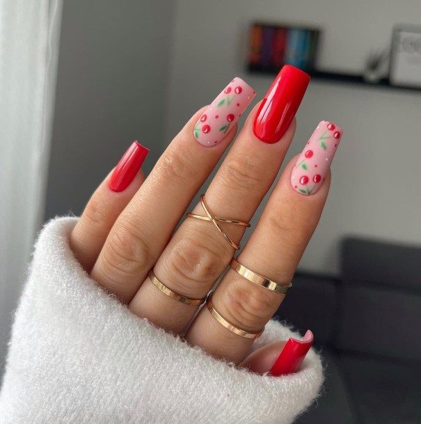 Exceptional Womens Red And Nude Nail Ideas