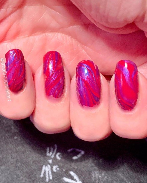Exceptional Womens Red And Purple Nail Ideas
