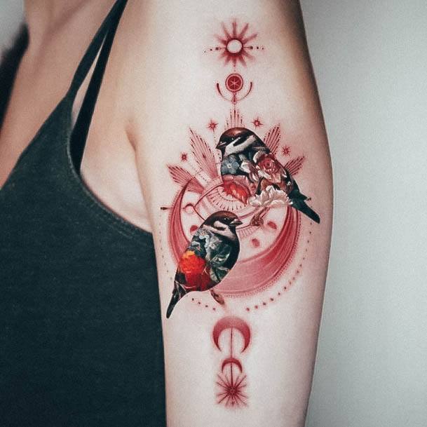 Exceptional Womens Red Ink Tattoo Ideas