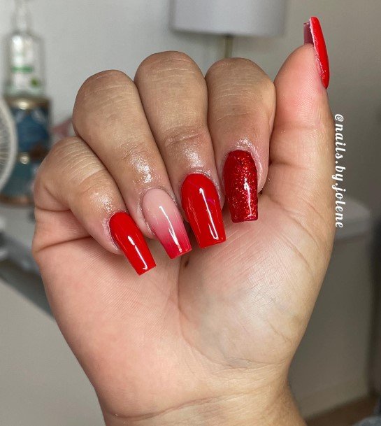 Exceptional Womens Red Ombre Nail Ideas