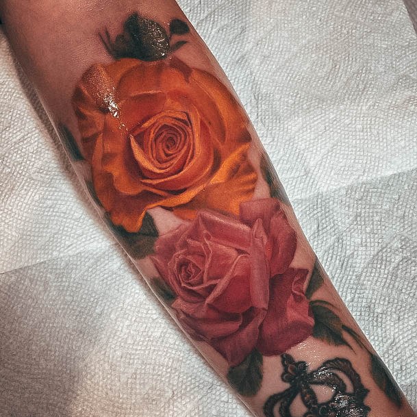 Exceptional Womens Rose Forearm Tattoo Ideas