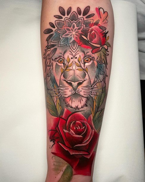 Exceptional Womens Rose Sleeve Tattoo Ideas