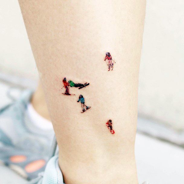 Exceptional Womens Skiing Tattoo Ideas