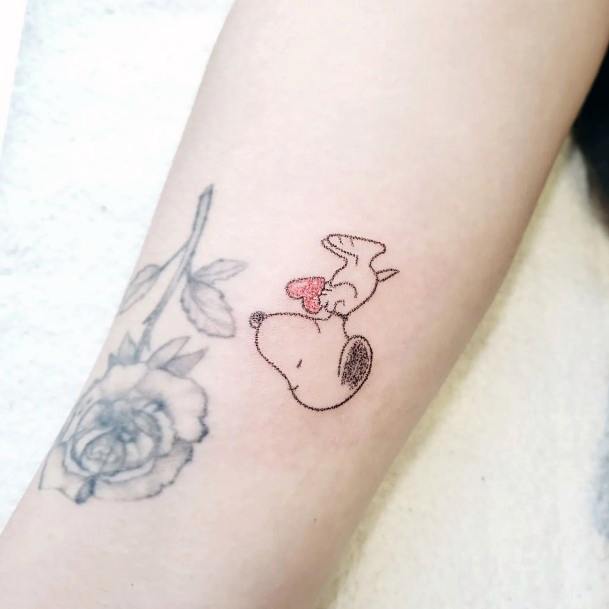 Exceptional Womens Snoopy Tattoo Ideas