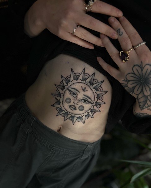 Exceptional Womens Stomach Tattoo Ideas