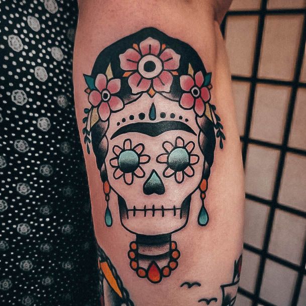 Exceptional Womens Sugar Skull Tattoo Ideas Arm