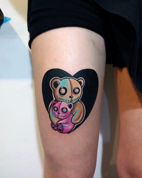 Exceptional Womens Teddy Bear Tattoo Ideas