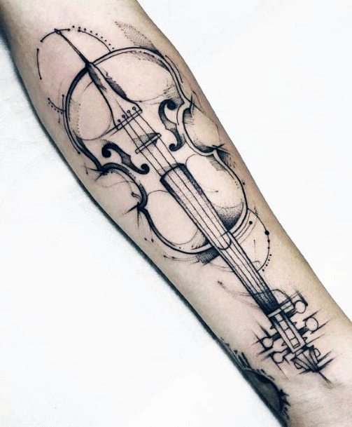 Exceptional Womens Violin Tattoo Ideas