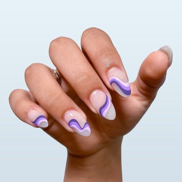 Exceptional Womens White And Purple Nail Ideas