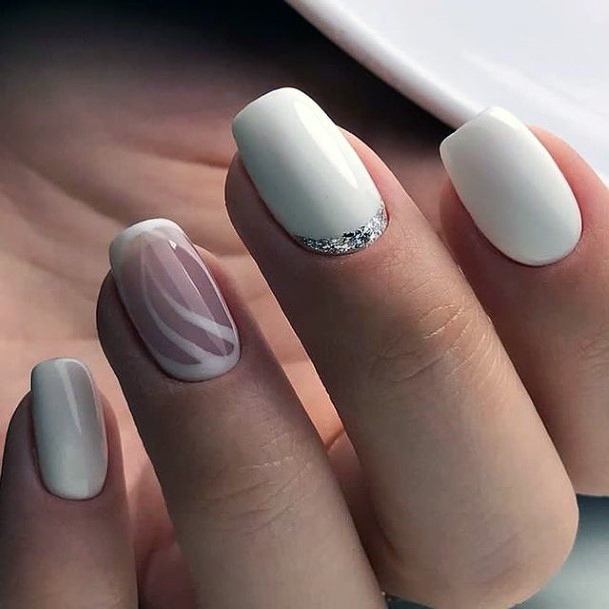 Exceptional Womens White Prom Nail Ideas