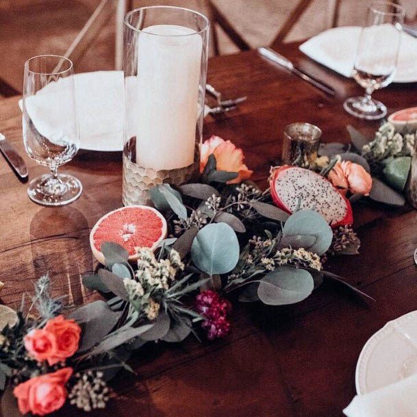 Exotic Eucalyptus And Orange Wedding Flowers