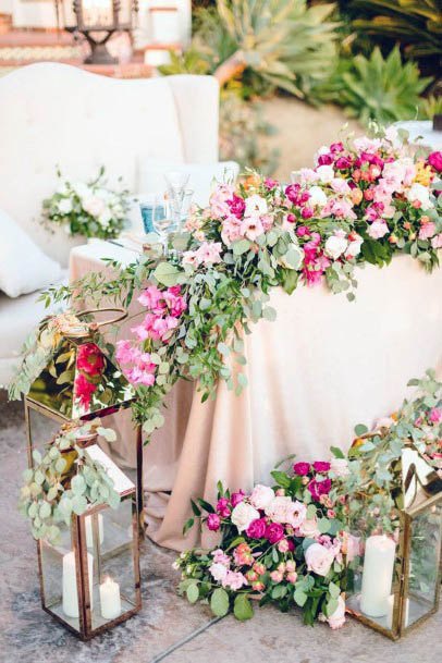 Expressive Pink Flowers Wedding