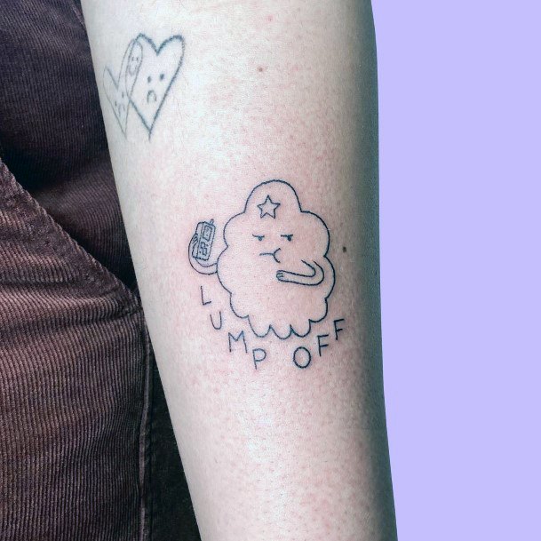 Exquisite Adventure Time Tattoos On Girl