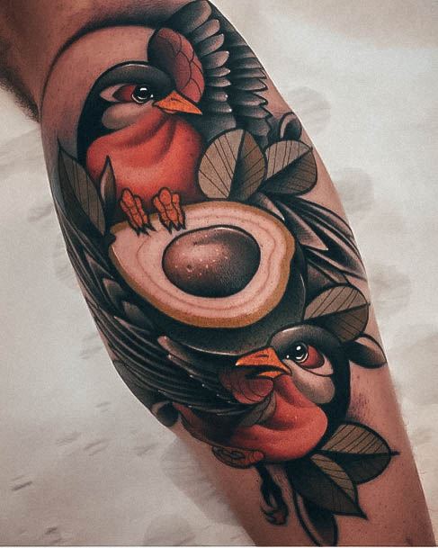 Exquisite Avocado Tattoos On Girl