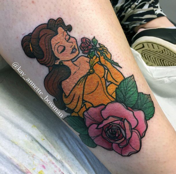 Exquisite Belle Tattoos On Girl