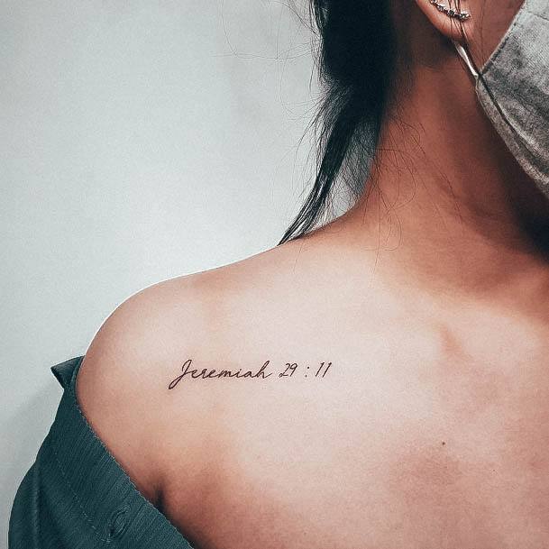 Exquisite Bible Tattoos On Girl