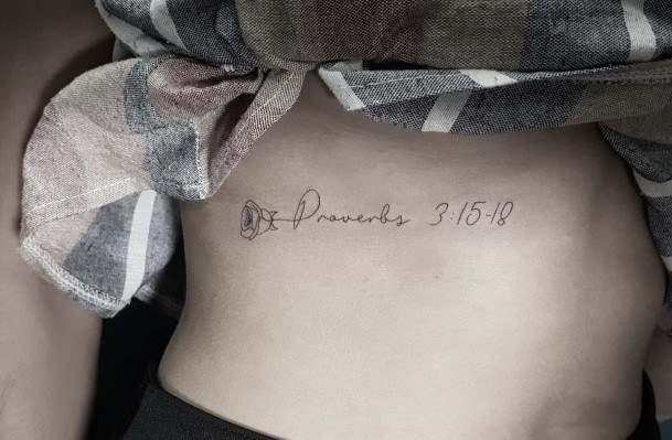 Exquisite Bible Verse Tattoos On Girl Proverbs
