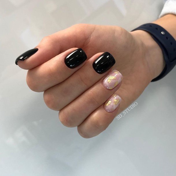 Exquisite Black Prom Nails On Girl