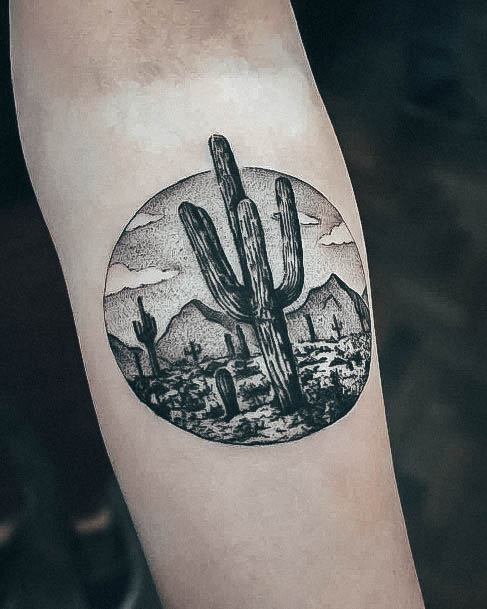 Exquisite Cactus Tattoos On Girl