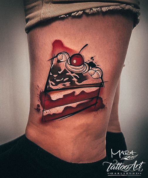 Exquisite Cake Tattoos On Girl