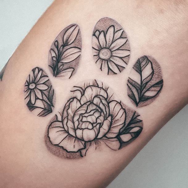 Exquisite Carnation Tattoos On Girl