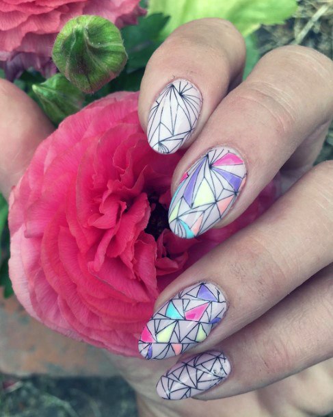 Exquisite Colorful Spring May Nail Cool Triangle Design Inspiration For Ladies