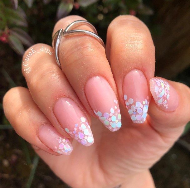 Exquisite Confetti Nails On Girl