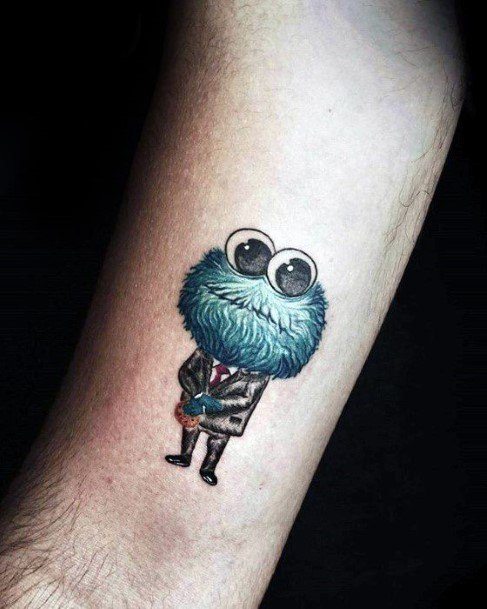 Exquisite Cookie Monster Tattoos On Girl