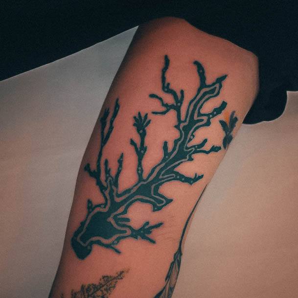 Exquisite Coral Tattoos On Girl