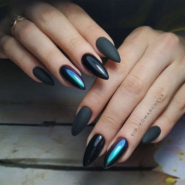 Exquisite Dark Nails On Girl