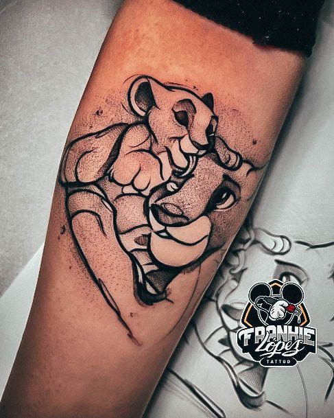 Exquisite Disney Tattoos On Girl