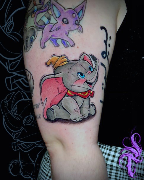 Exquisite Dumbo Tattoos On Girl