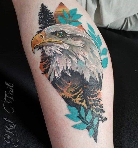 Exquisite Eagle Tattoos On Girl