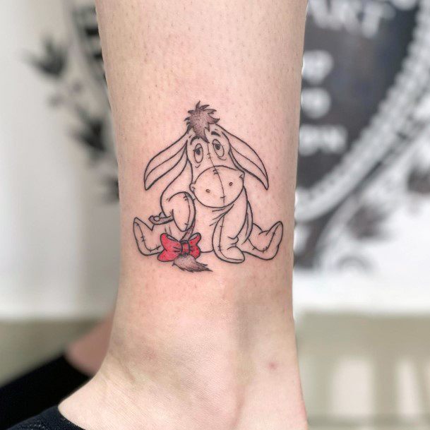 Exquisite Eeyore Tattoos On Girl