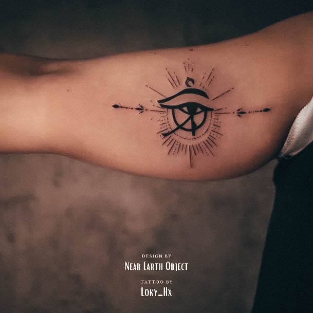 Exquisite Eye Of Horus Tattoos On Girl