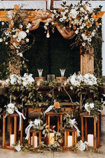 Exquisite Floral Backdrop Wedding Table Inspiration Beautiful Decoration Ideas