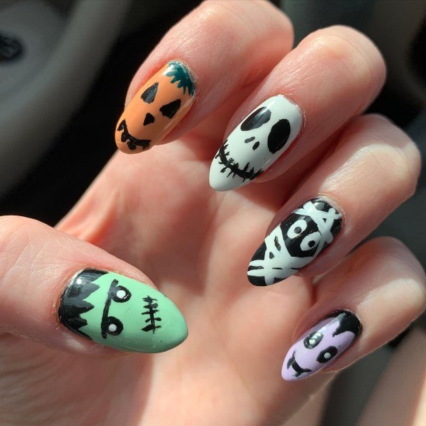 Exquisite Frankenstein Nails On Girl