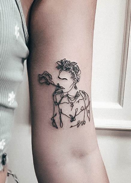 Exquisite Frida Tattoos On Girl