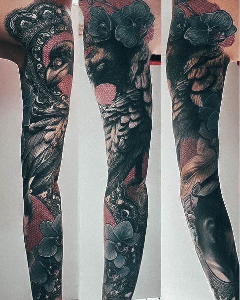 Exquisite Full Sleeve Tattoos On Girl