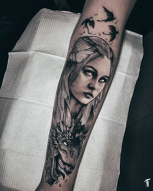 Exquisite Game Of Thrones Tattoos On Girl