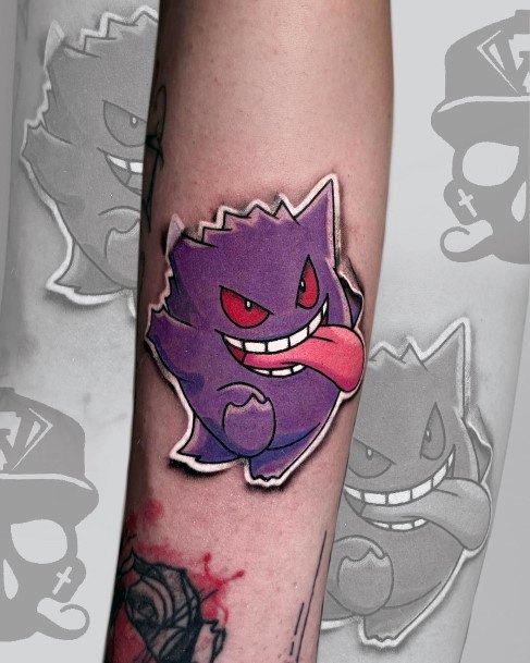 Exquisite Gengar Tattoos On Girl