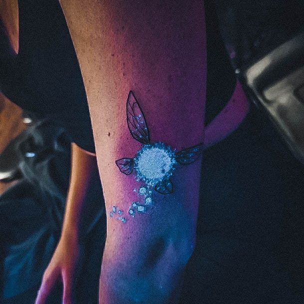 Exquisite Glow In The Dark Tattoos On Girl