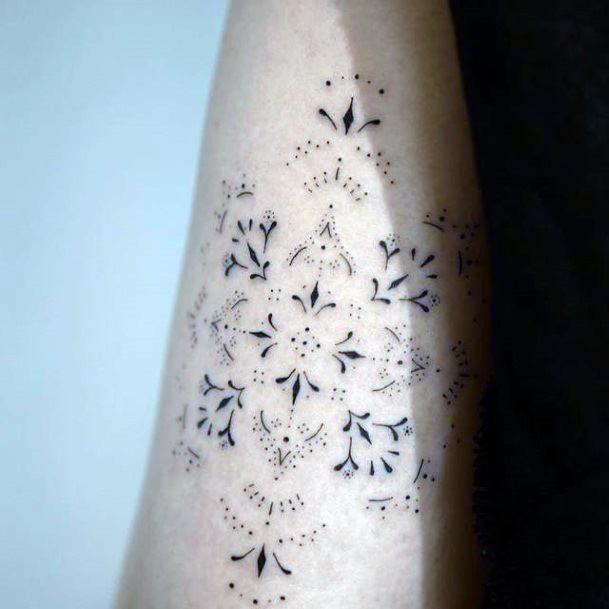 Exquisite Handpoke Tattoos On Girl