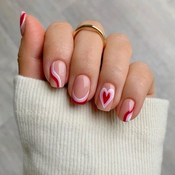 Exquisite Heart Nails On Girl