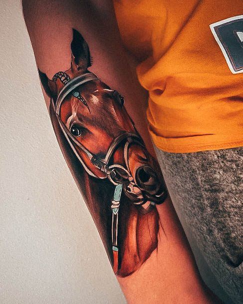 Exquisite Horse Tattoos On Girl