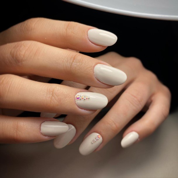 Exquisite Ivory Nails On Girl